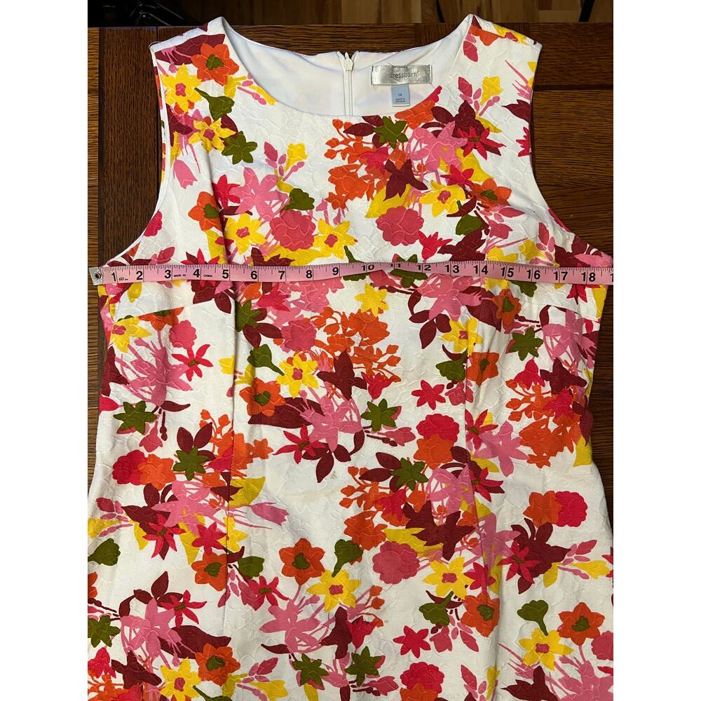 Dress Barn Vibrant Floral Print Sleeveless Sheath Dress Size 14 - Picture 10 of 12